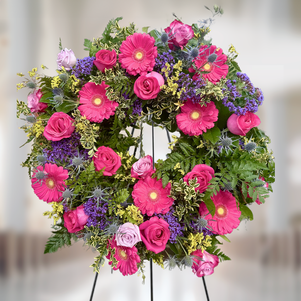 WP-578-GABRIELLE-Funeral-Round-Wreath-Spray