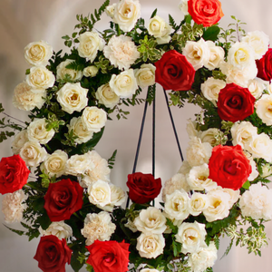 WR-469-GRAZIA-Funeral-Round-Wreath-Spray