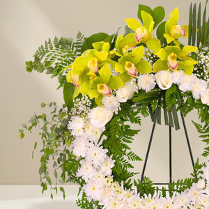 WW-376-MARCELA-Funeral-Round-Wreath-Spray